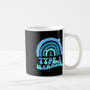 T1d Warrior Type 1 Diabetes Awareness Blue Ribbon  Coffee Mug