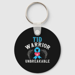 T1d Warrior Unbreakable Diabetes Awareness Month B Keychain