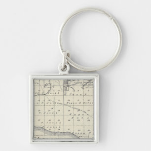 T2021S R2021E Tulare County Section Map Keychain