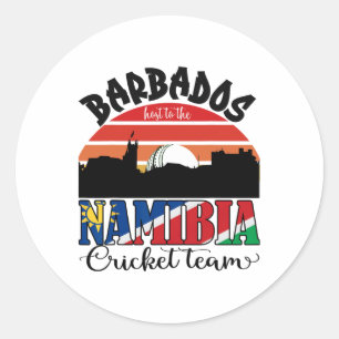 T20 Cricket Guyana Host To The Namibia Cricket Tea Classic Round Sticker