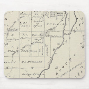 T20S R22E Tulare County Section Map Mouse Pad