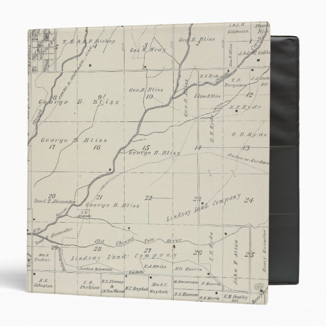 T20S R25E Tulare County Section Map Binder (Front/Inside)