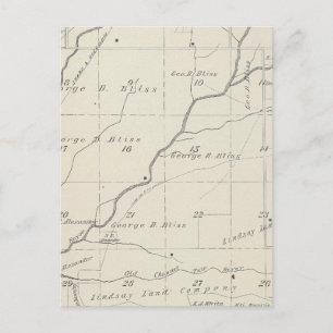 T20S R25E Tulare County Section Map Postcard