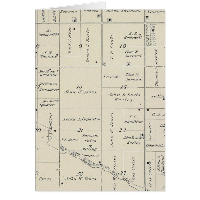 T20S R26E Tulare County Section Map (Front)
