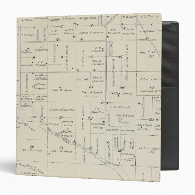 T20S R26E Tulare County Section Map Binder (Front/Inside)