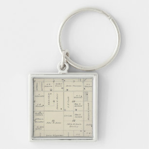 T20S R26E Tulare County Section Map Keychain