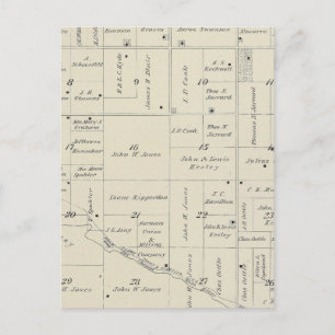T20S R26E Tulare County Section Map Postcard