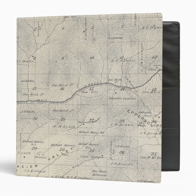 T20S R28E Tulare County Section Map Binder (Front/Inside)