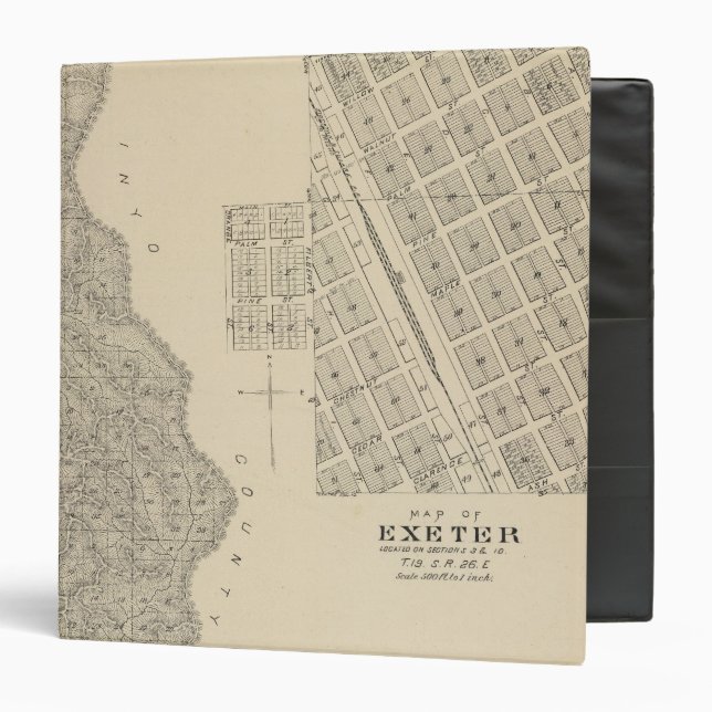 T2124S R3637E Tulare County Section Map Binder (Front/Inside)