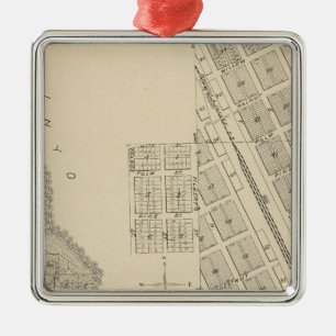 T2124S R3637E Tulare County Section Map Metal Ornament