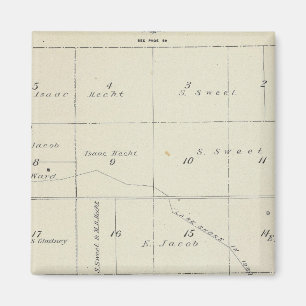 T21S R22E Tulare County Section Map Magnet