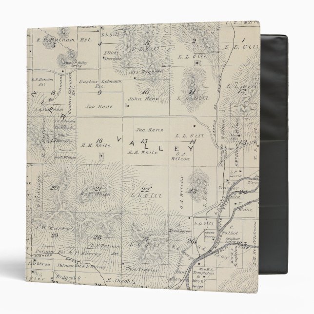 T21S R28E Tulare County Section Map Binder (Front/Inside)
