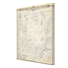 T21S R28E Tulare County Section Map Canvas Print