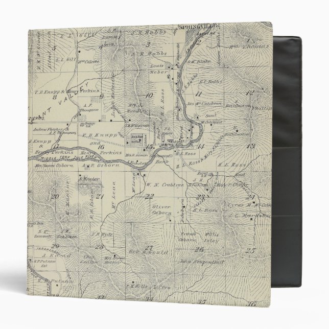 T21S R29E Tulare County Section Map Binder (Front/Inside)