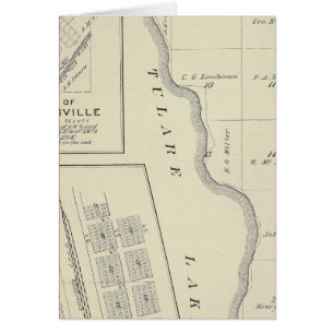 T22S R22E Carte de la section du comté de Tulare
