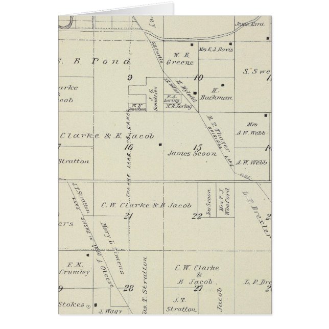 T22S R23E Tulare County Section Map (Front)