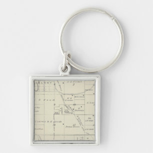 T22S R23E Tulare County Section Map Keychain
