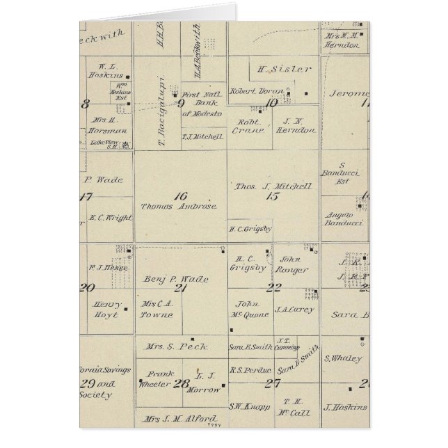 T22S R24E Tulare County Section Map (Front)