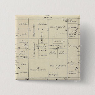 T22S R24E Tulare County Section Map 2 Inch Square Button