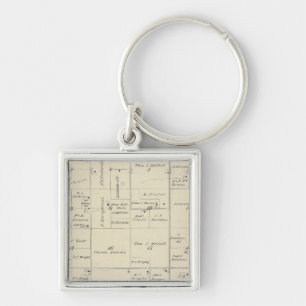 T22S R24E Tulare County Section Map Keychain