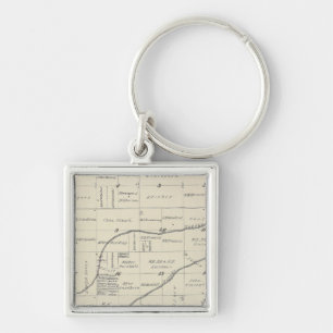 T22S R25E Tulare County Section Map Keychain