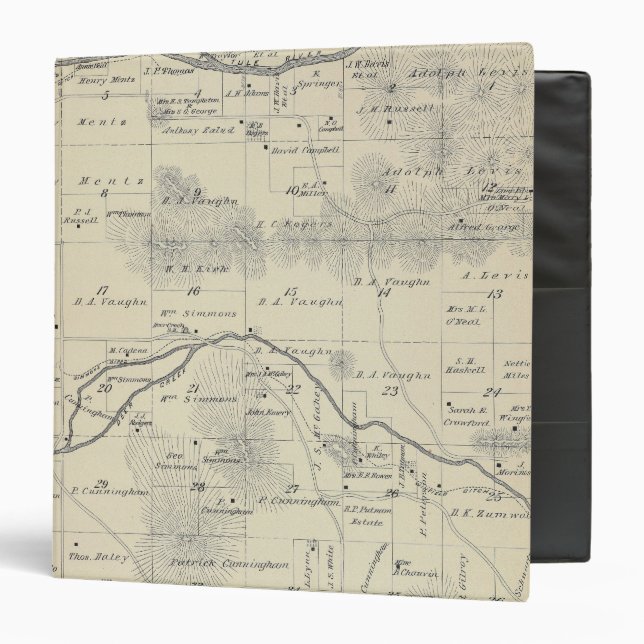 T22S R28E Tulare County Section Map Binder (Front/Inside)