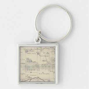 T22S R28E Tulare County Section Map Keychain