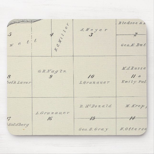 T23S R22E Tulare County Section Map Mouse Pad (Front)