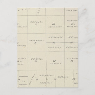 T23S R22E Tulare County Section Map Postcard