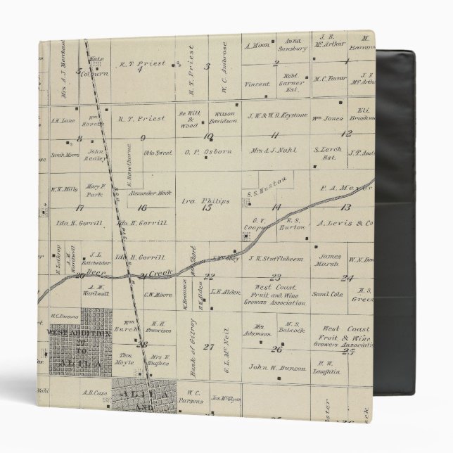 T23S R25E Tulare County Section Map Binder (Front/Inside)
