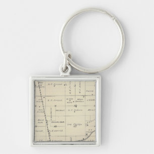 T23S R25E Tulare County Section Map Keychain