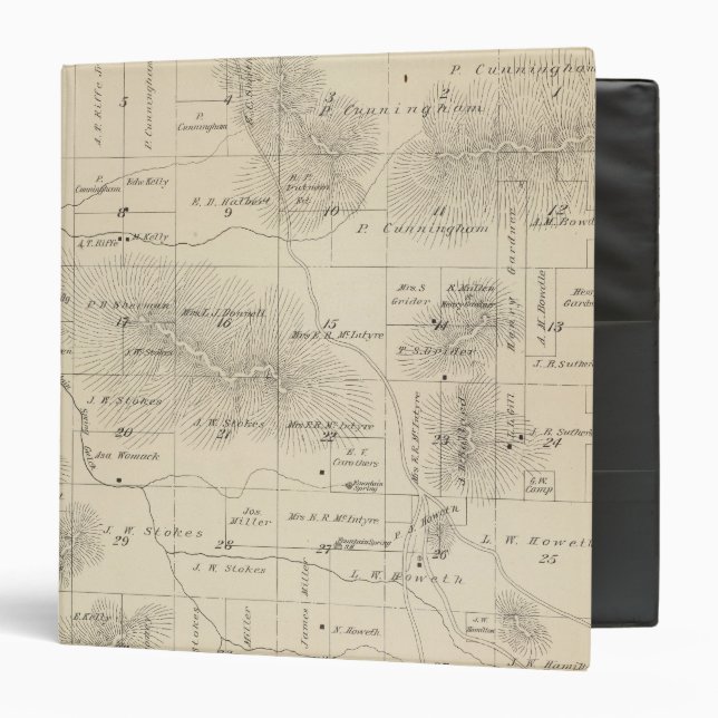 T23S R28E Tulare County Section Map Binder (Front/Inside)