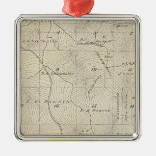 T23S R29E Tulare County Section Map Metal Ornament