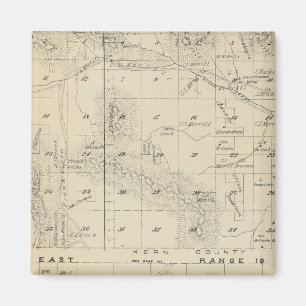 T24S R1619E Tulare County Section Map Magnet