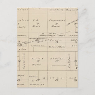 T24S R21E Tulare County Section Map Postcard