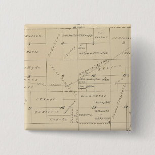 T24S R22E Tulare County Section Map 2 Inch Square Button