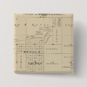 T24S R23E Tulare County Section Map 2 Inch Square Button