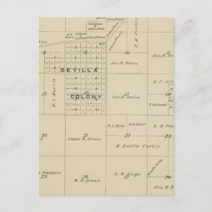 T24S R23E Tulare County Section Map Postcard