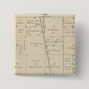 T24S R25E Tulare County Section Map 2 Inch Square Button