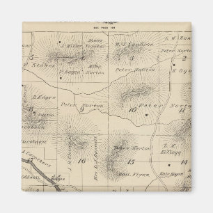 T24S R28E Tulare County Section Map Magnet