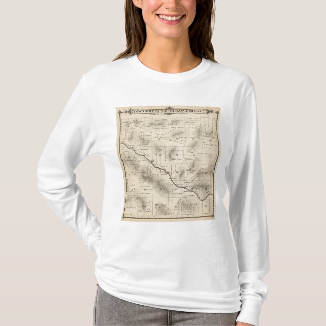 T24S R28E Tulare County Section Map T-Shirt (Front)