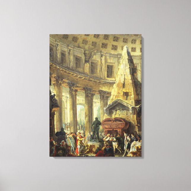 T28516 Alexander the Great visiting the Tomb of Ac Canvas Print (Front)