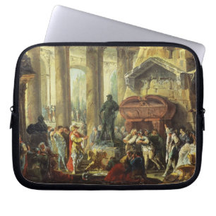 T28516 Alexander the Great visiting the Tomb of Ac Laptop Sleeve
