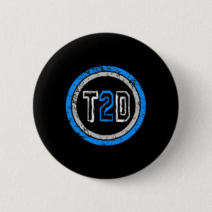 T2D Blue Emblem Type 2 Diabetes Awareness Inch Round Button