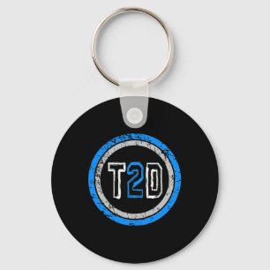 T2d Blue Emblem Type 2 Diabetes Awareness Keychain