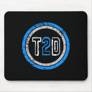T2d Blue Emblem Type 2 Diabetes Awareness  Mouse Pad