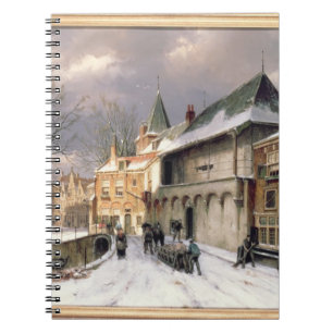 T31117 A View of a Dutch Town in Winter Notebook
