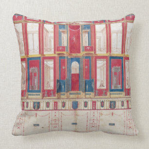 T31456 Study of a Roman Fresco, 1775 (w/c, gouache Throw Pillow