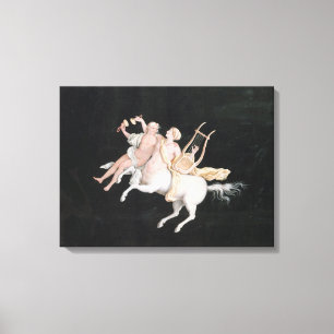 T31466 A Female Centaur and Companion Making Music Canvas Print