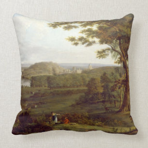 T31507 View from the North West of Castle Howard, Throw Pillow